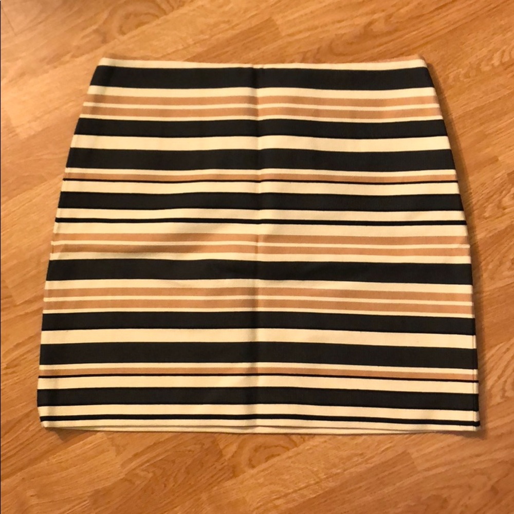 LOFT multi-stripe pencil skirt
